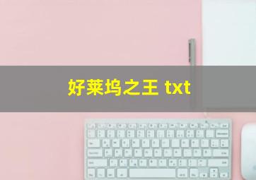 好莱坞之王 txt